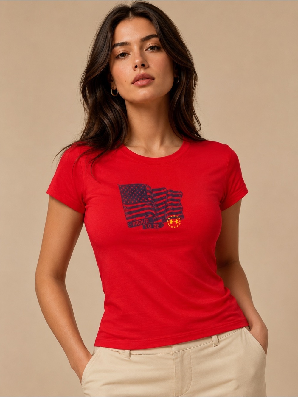 LG Red Graphic Short-Sleeve Tee
